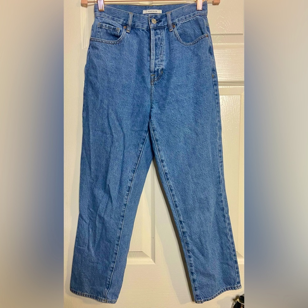 Pacsun Jeans High Rise Straight Button fly 100% cotton Sz 26
